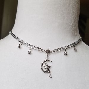 Rhinestone Fairy choker necklace